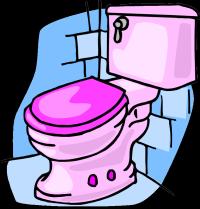 Pink commode